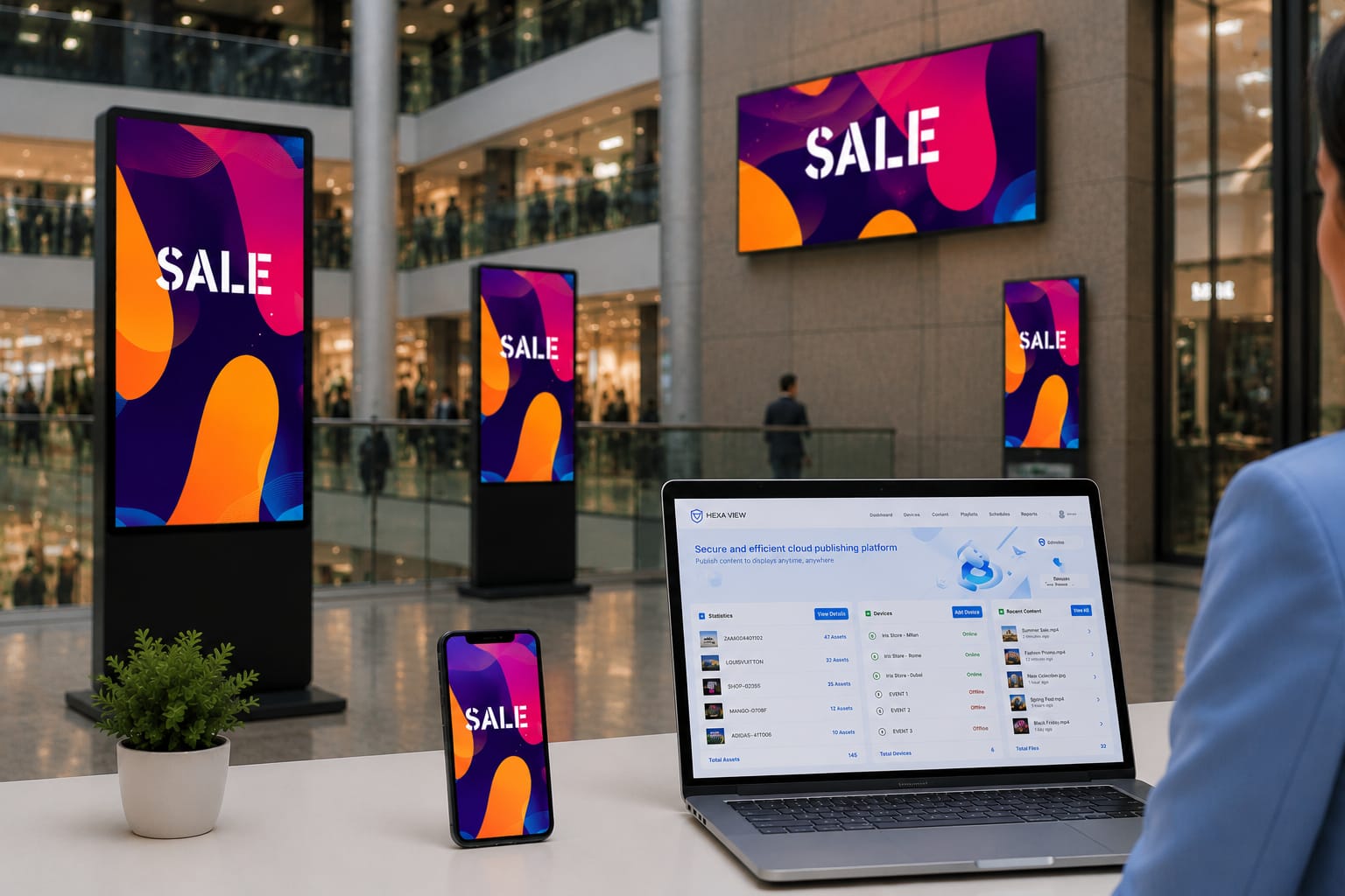 Gestione dei contenuti da remoto su più display - TiTiS